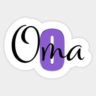 Monogram Oma print Sticker
